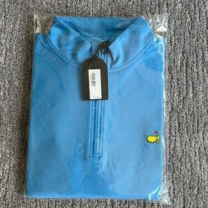 Blue Pullover with Embroidered Logo